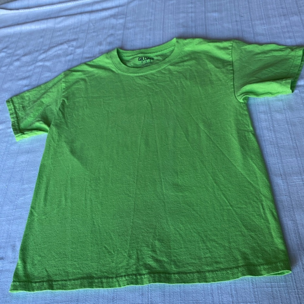 3/&15 - Neon Green Short Sleeve T-Shirt, Size Youth M (10/12)